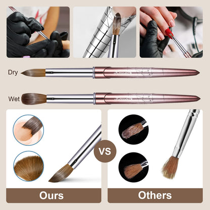 Kemeisi Kolinsky brush with protective cap on