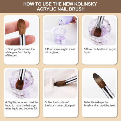 High quality Kolinsky hair bristles detail view