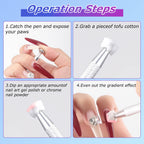 Using a sponge cube with gel polish for nail art