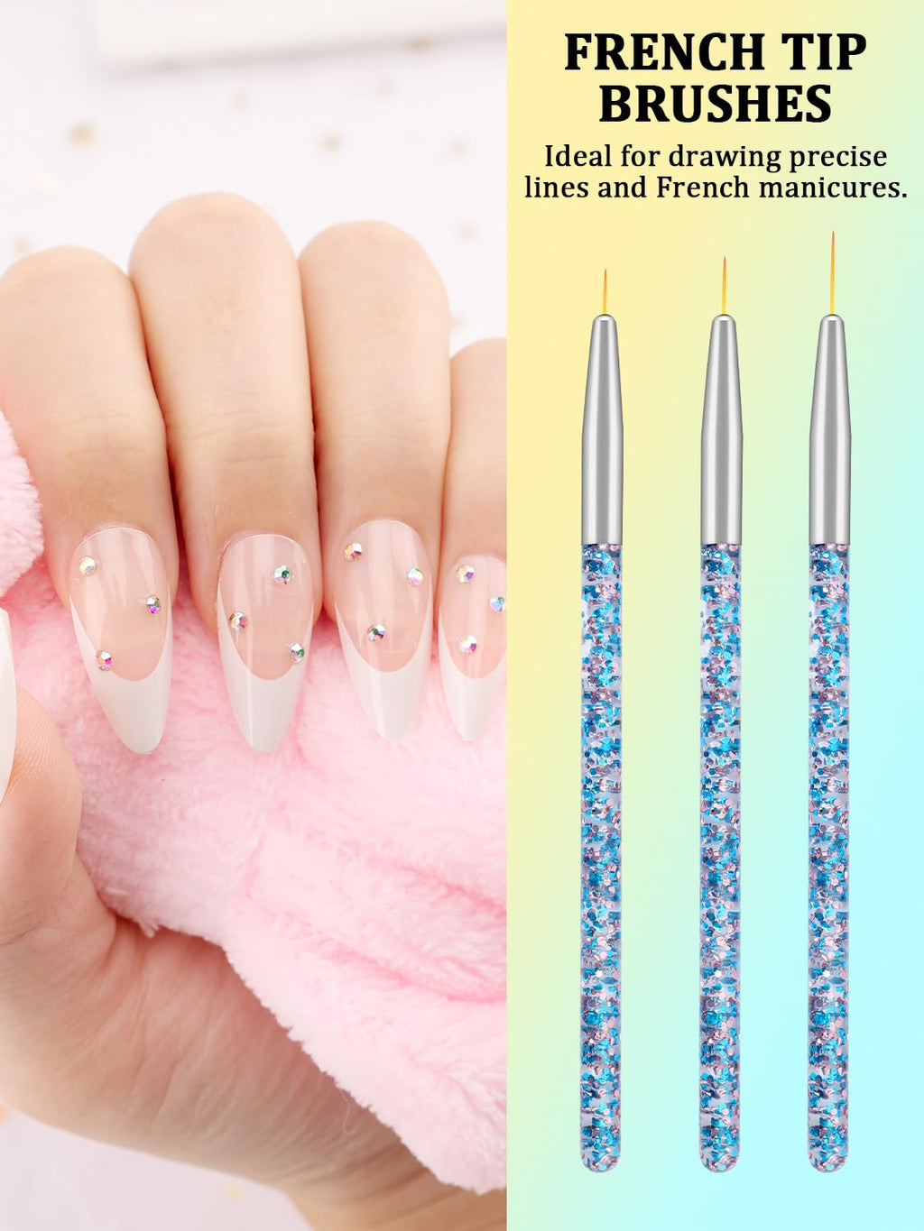 Nail art tools set arranged for salon and home use