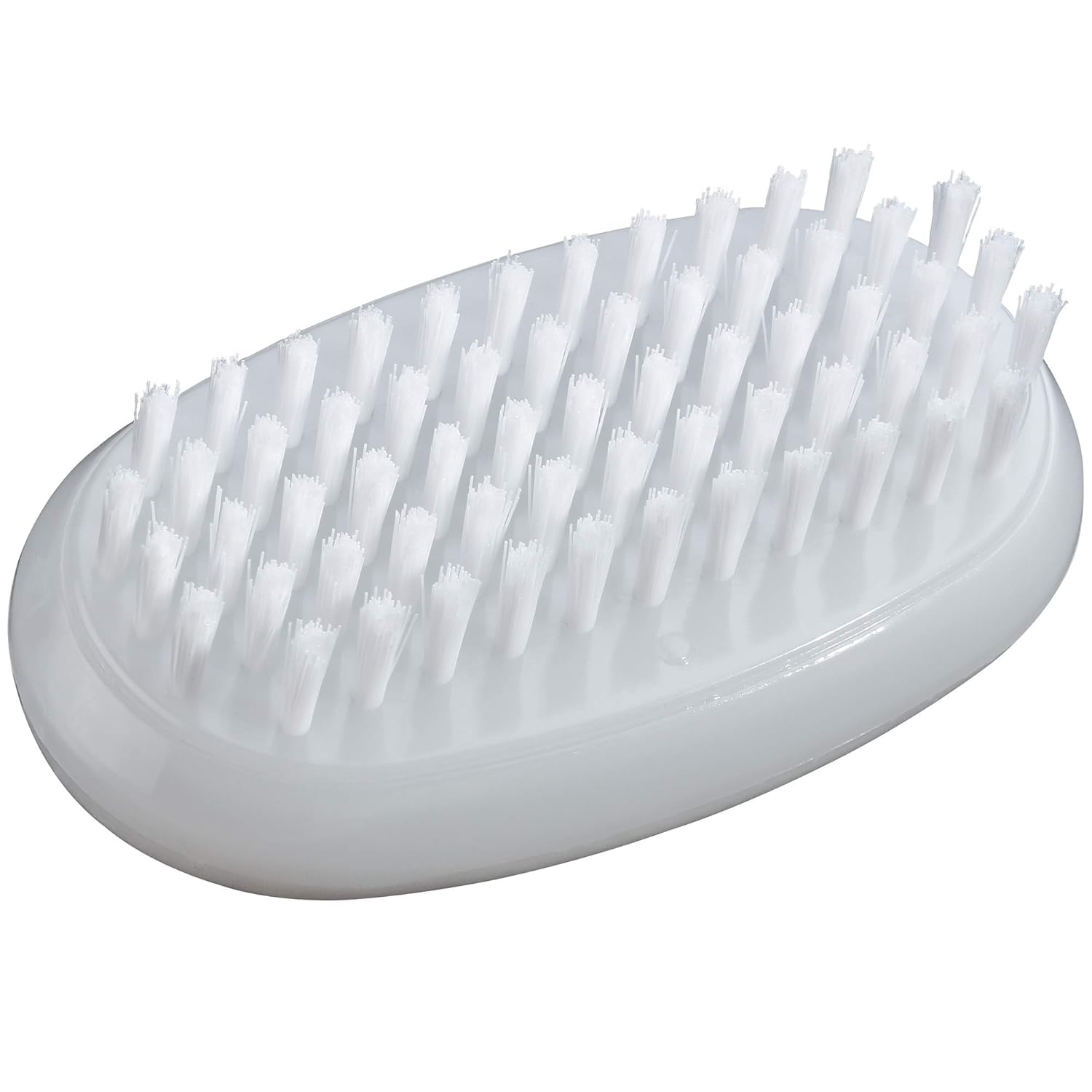 Close up of Tweezerman dual sided nail brush bristles