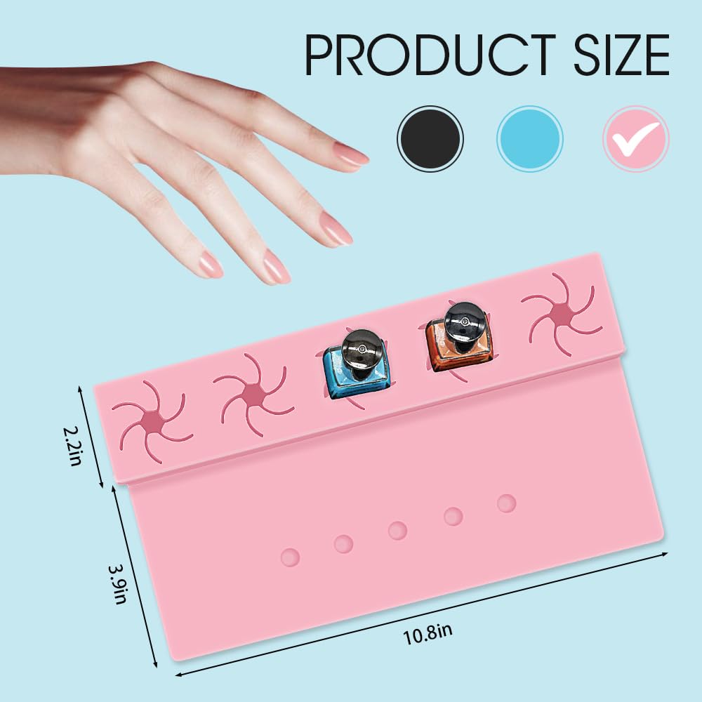 Close up of Mydrissu silicone nail polish holder bottle stand slots