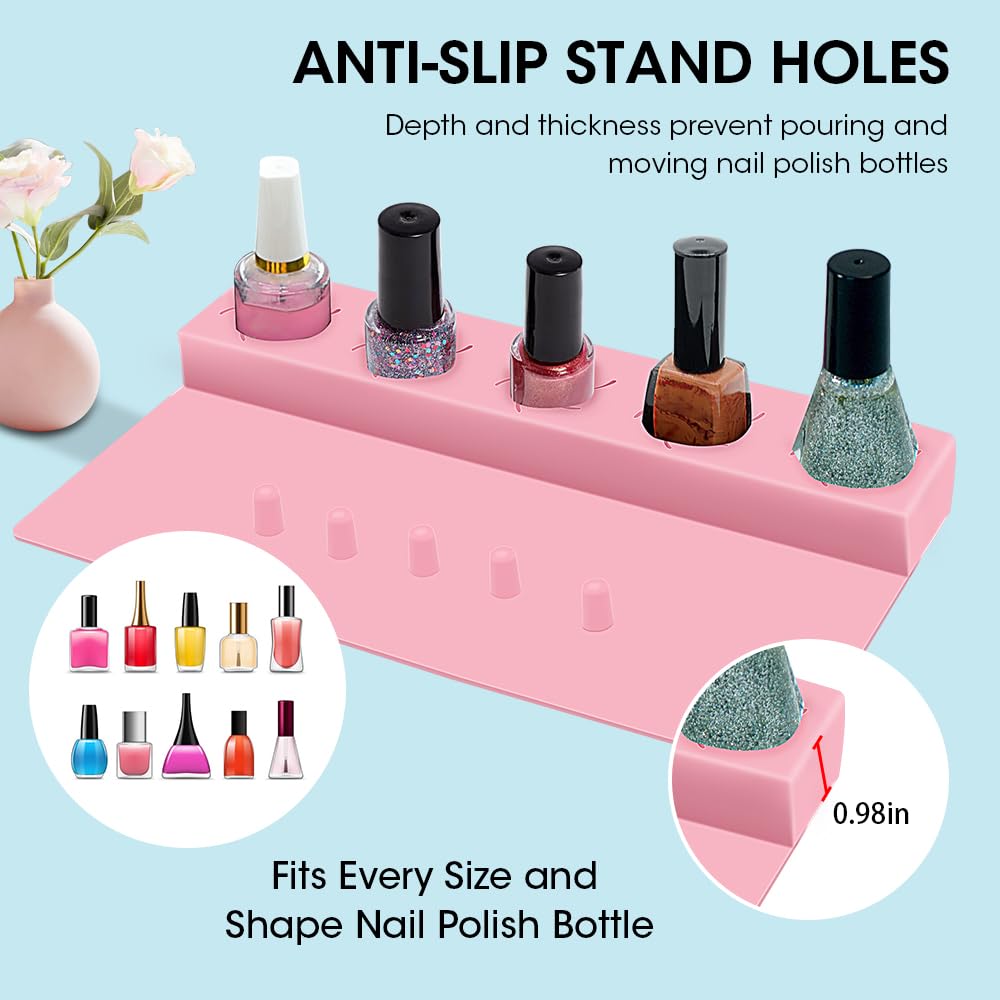 Mydrissu pink silicone nail tool set for home pedicure use
