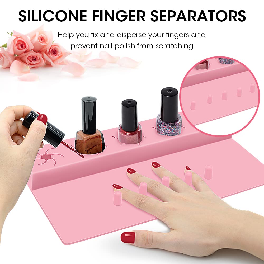 Flexible silicone hand rest mat for nail art and painting