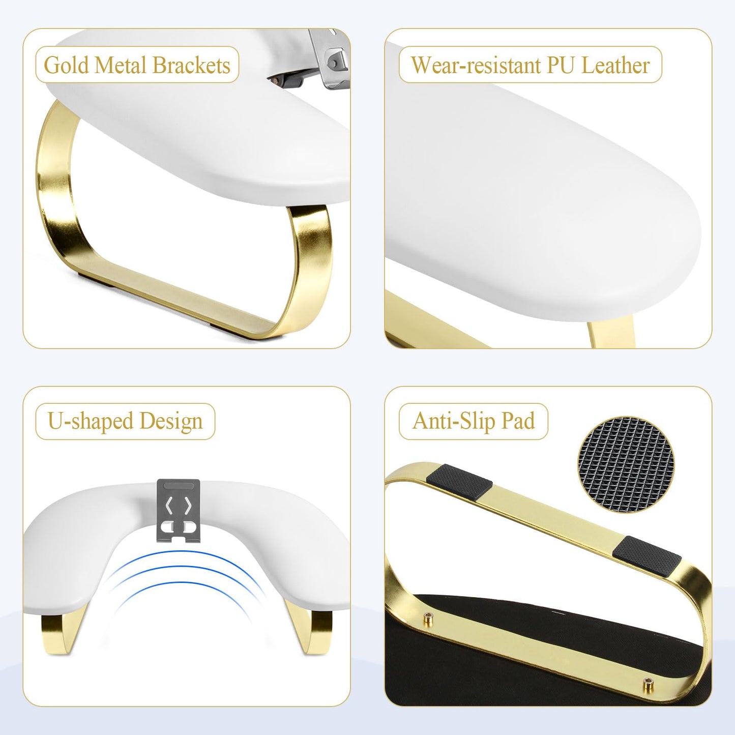 PU leather nail arm rest placed over a UV nail lamp