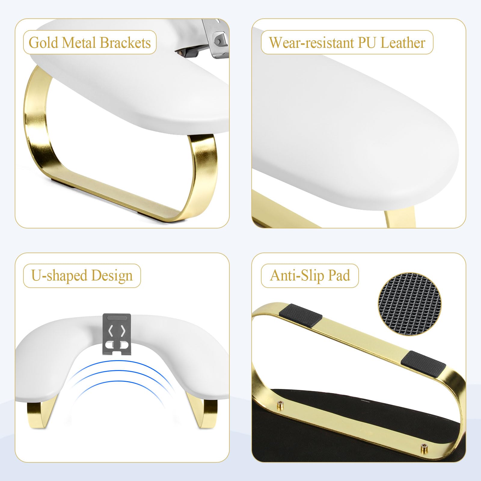 PU leather nail arm rest placed over a UV nail lamp