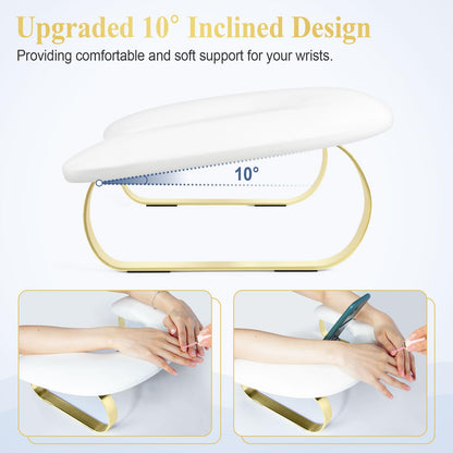 Ergonomic manicure hand stand showing soft texture