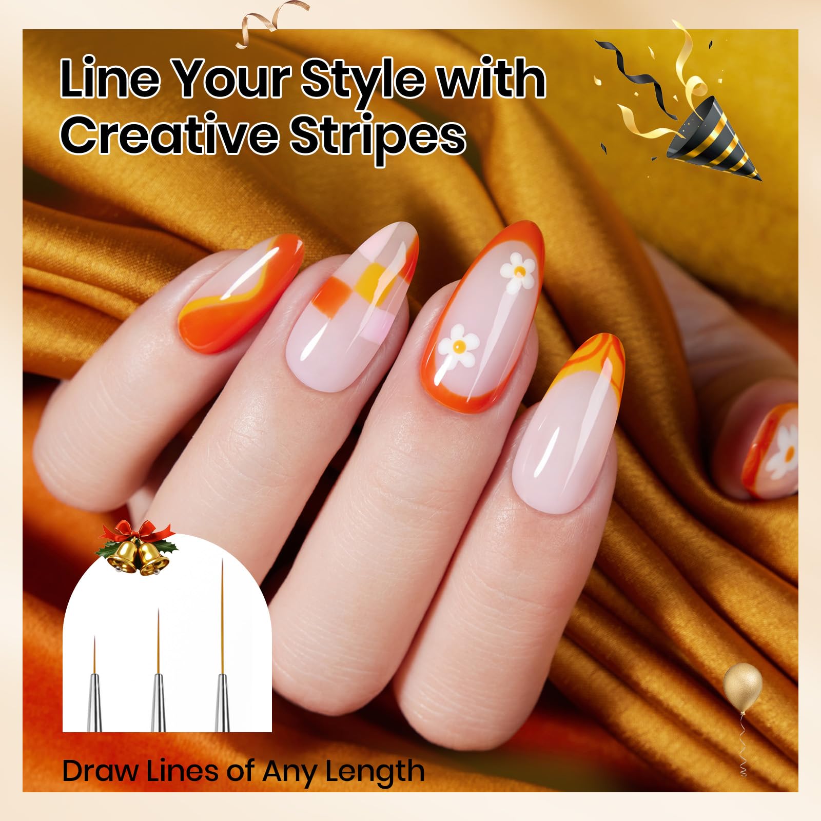 Beetles professional nail art kit with decorative stickers.
