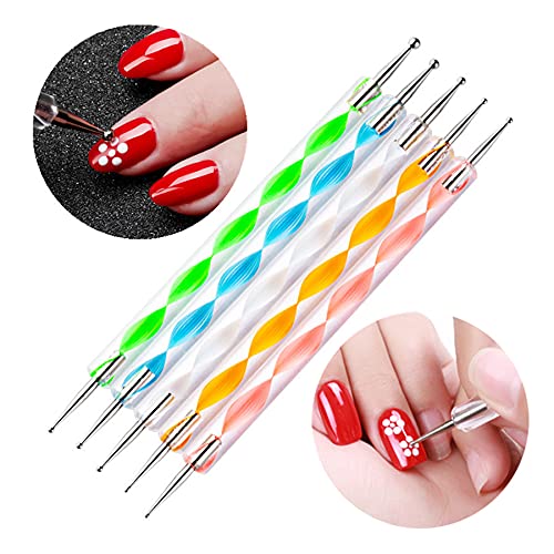 Detailed shot of the three nylon nail painting brush heads displaying the seven, nine, and eleven millimeter liner lengths.