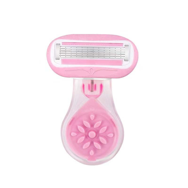 Compact travel razor for women with protective storage case unboxed
