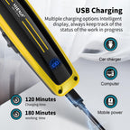 LED battery percentage display screen illuminated on the professional beard trimmer handle