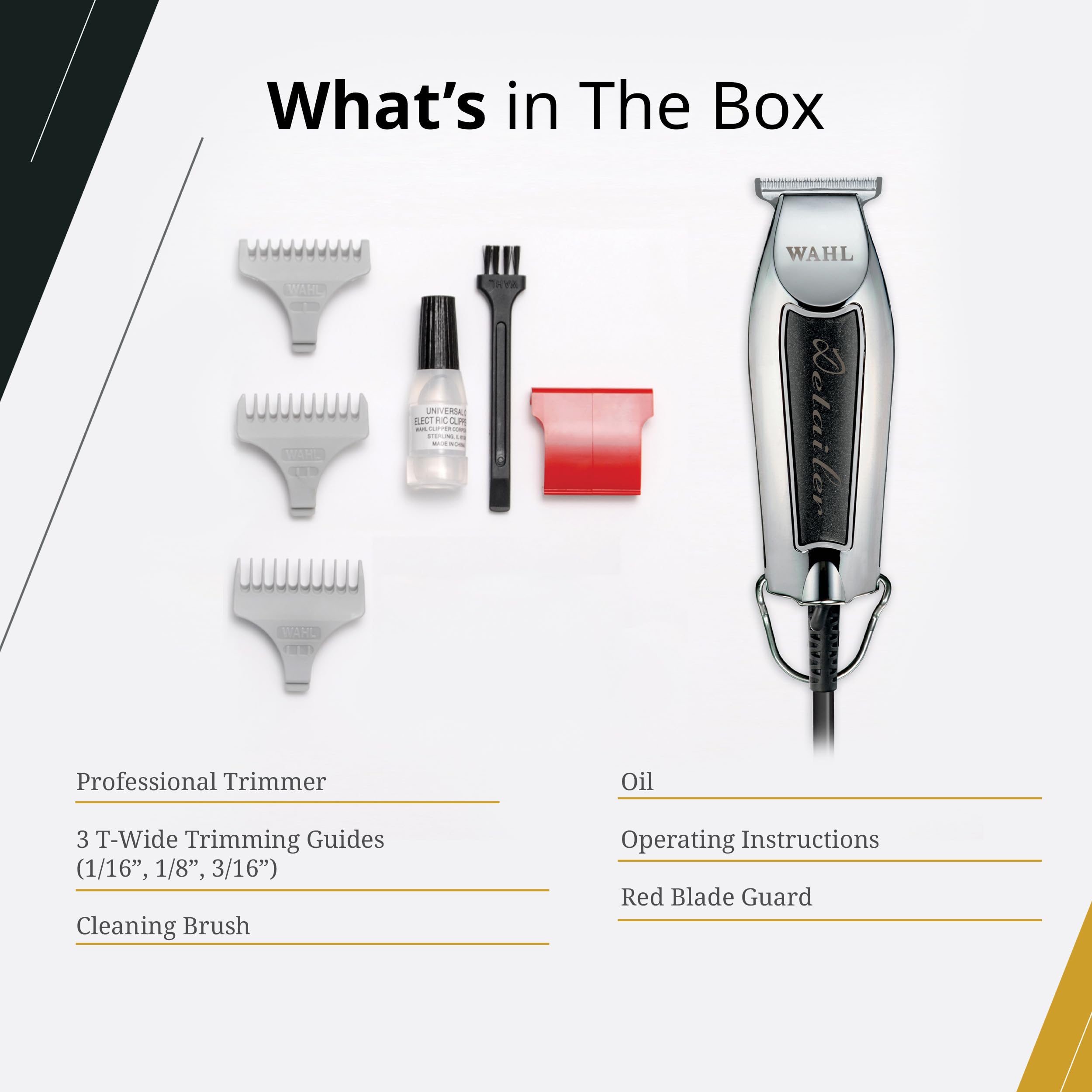 Close up of Wahl T-wide blade for lining