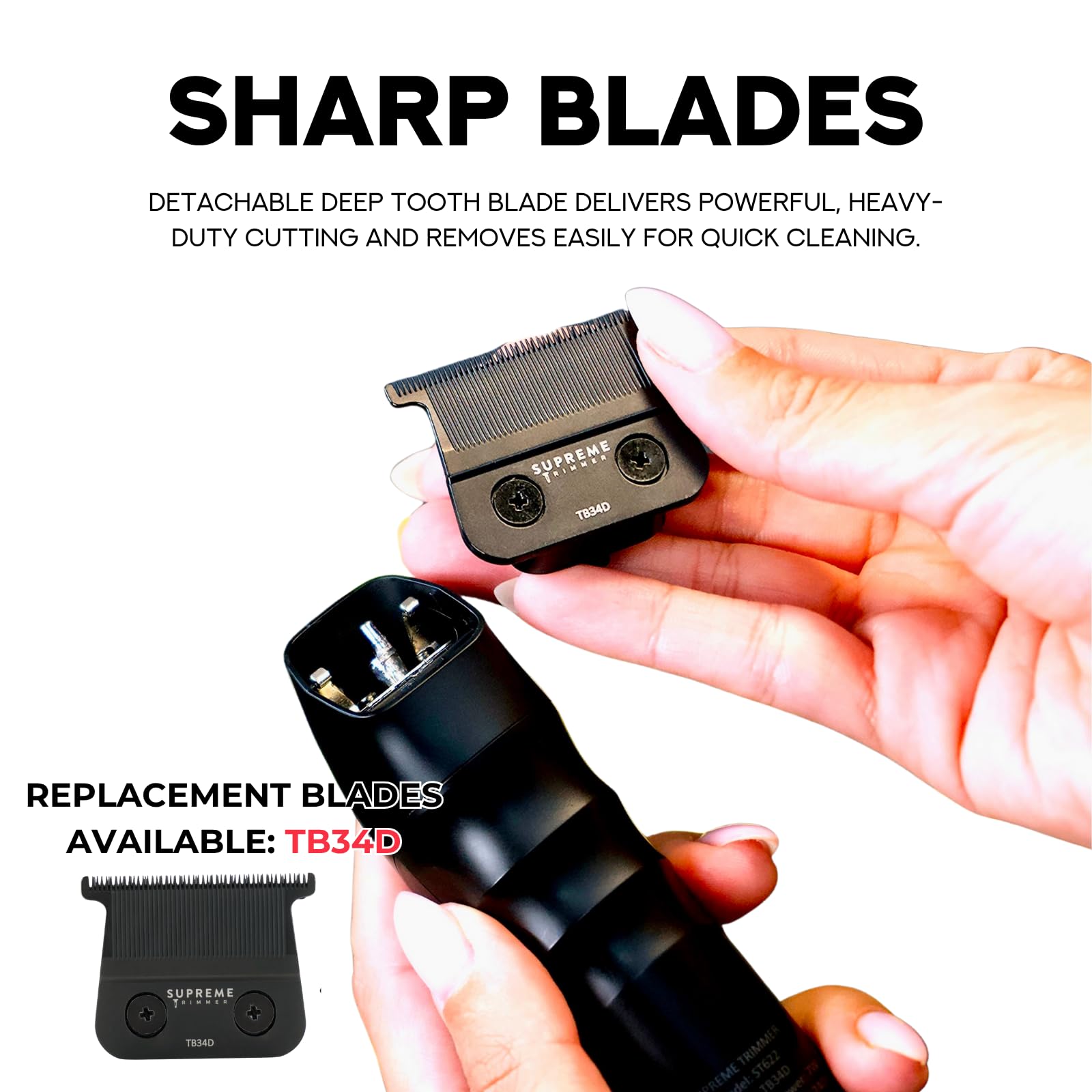 Supreme Trimmer 2Spee professional hair trimmer highlighting the digital battery percentage display screen.