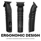 Supreme Trimmer dual speed cordless trimmer showing the ergonomic handle design and finger grooves.