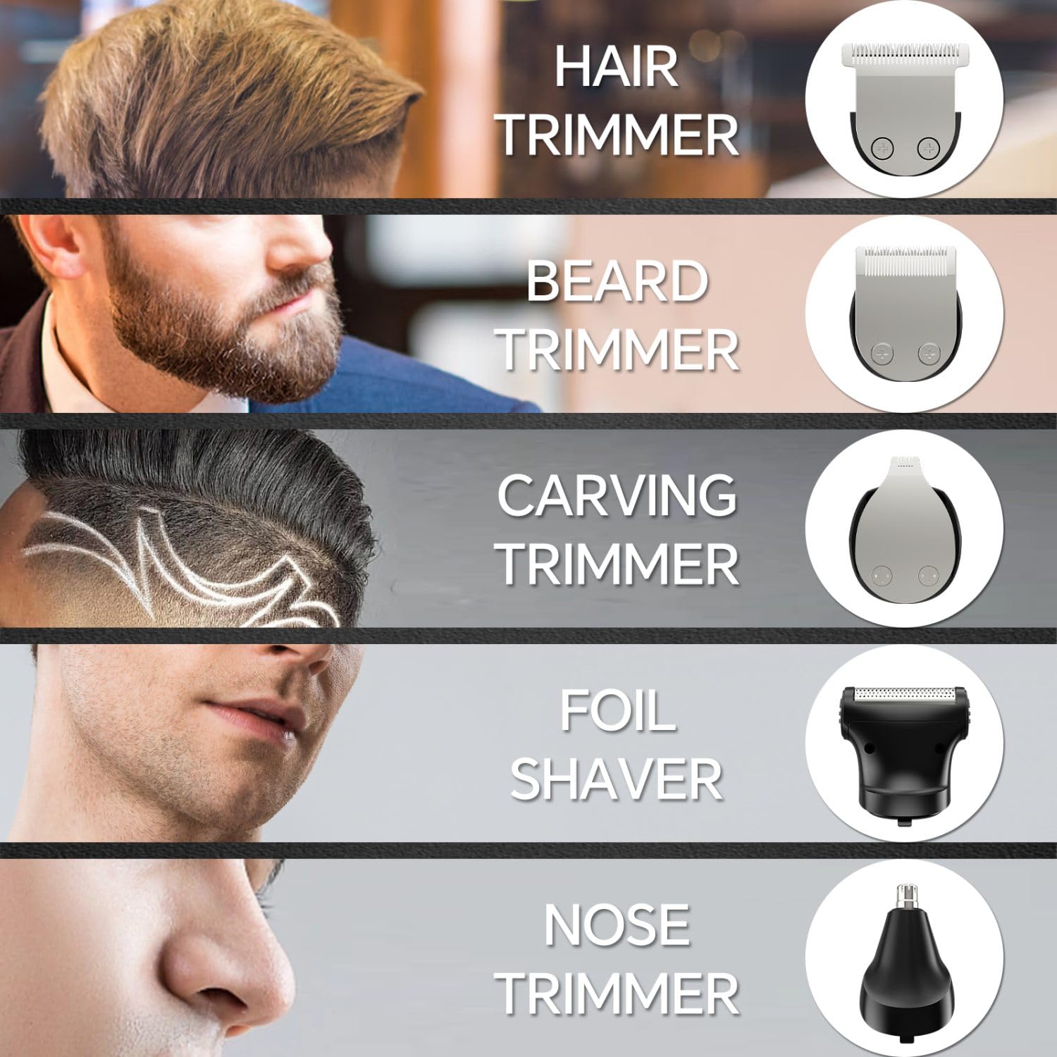 SilkGlow electric grooming kit with all attachments