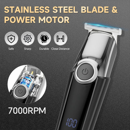 SilkGlow cordless hair clipper digital battery display