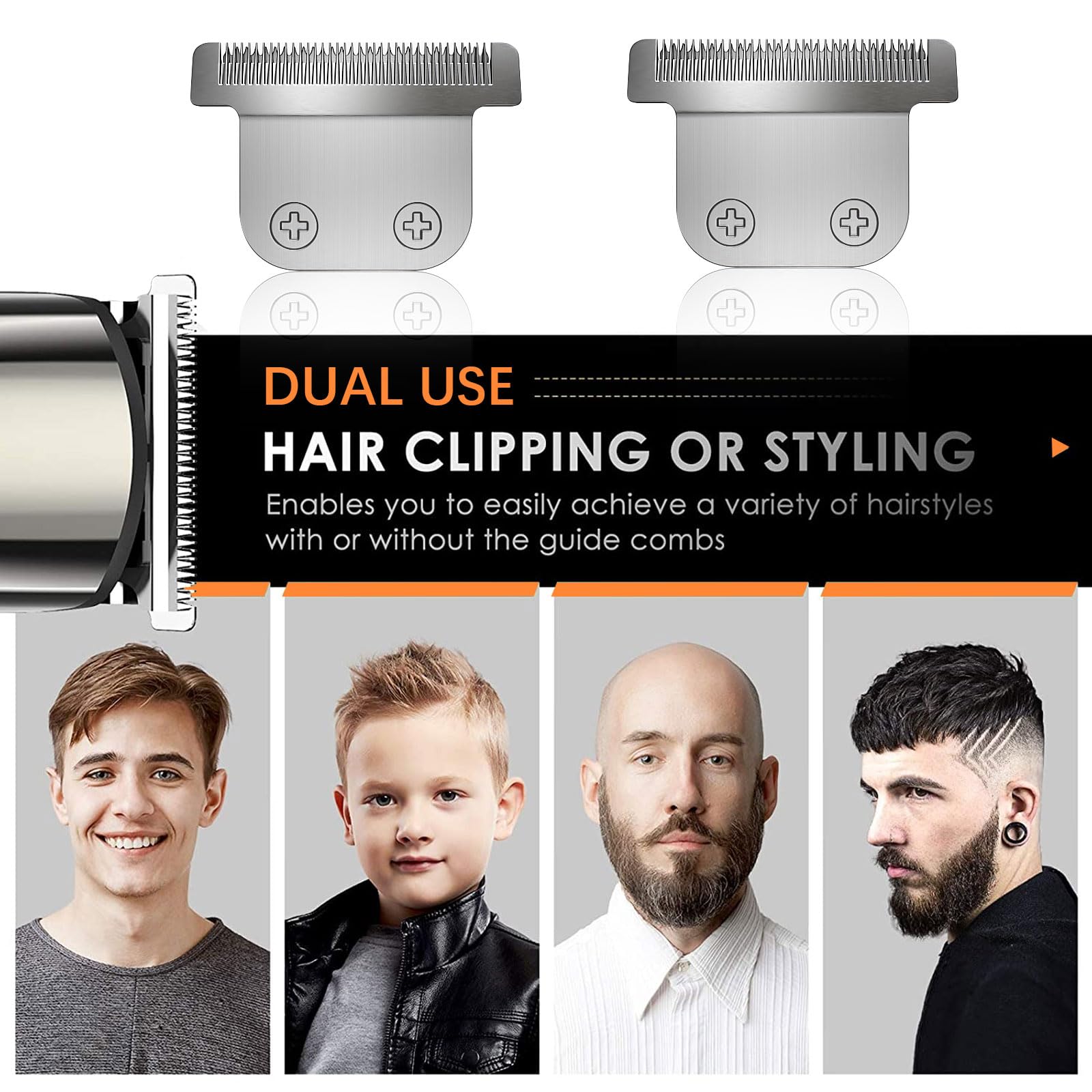 Detachable T-blade replacement compatible with Wahl trimmers
