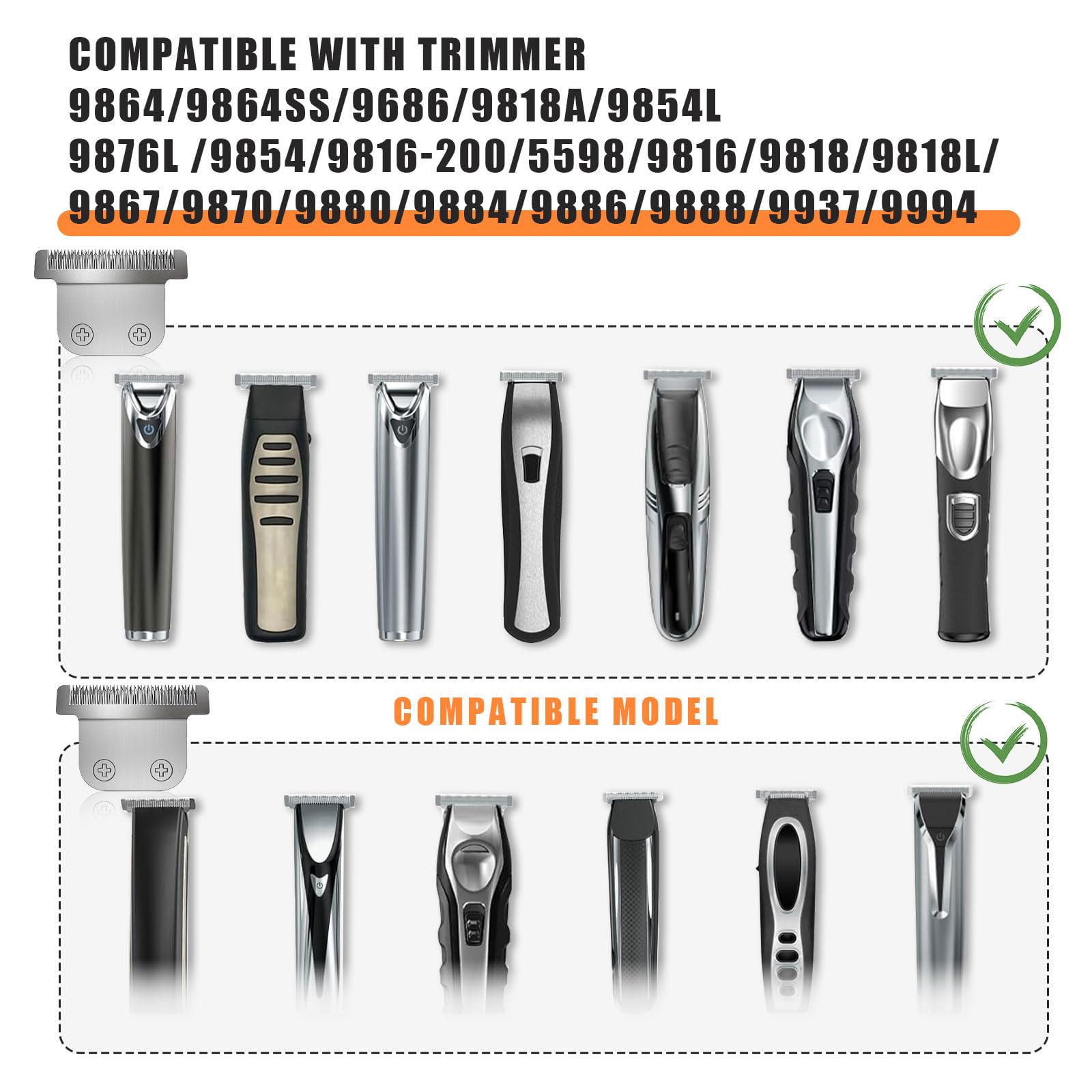 High carbon stainless steel trimmer blade replacement detail