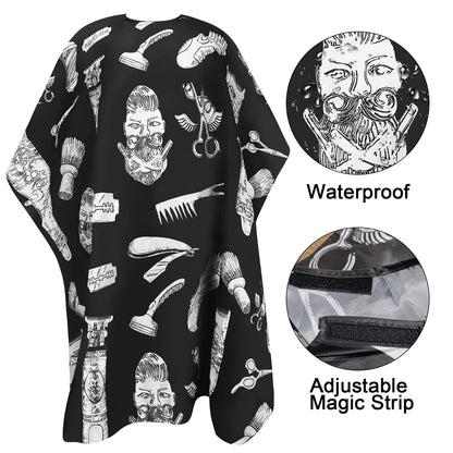 Lightweight polyester material of the hair cape repelling water droplets smoothly