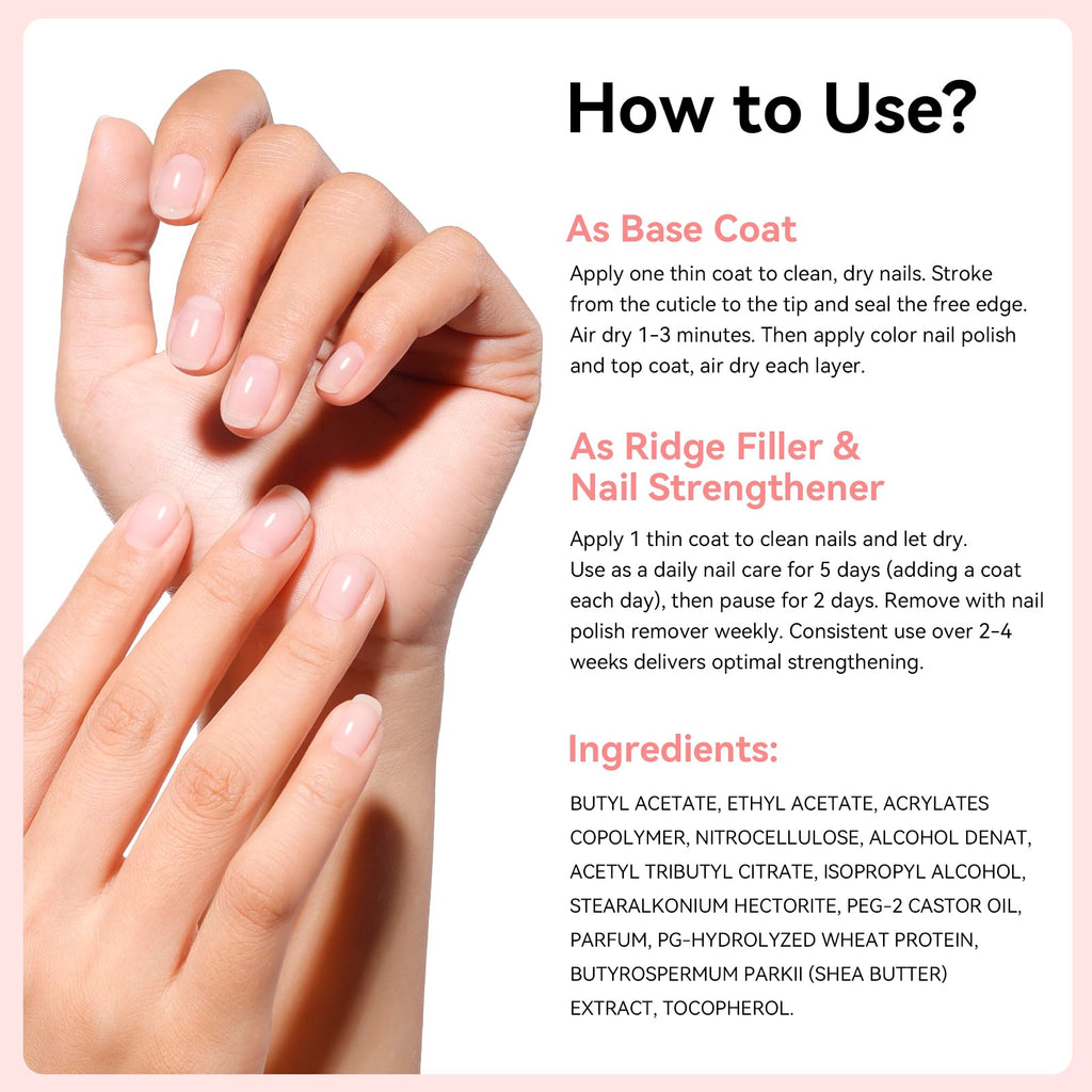 Authentic USA imported Nailshion nail growth and strengthening solution packaging details.