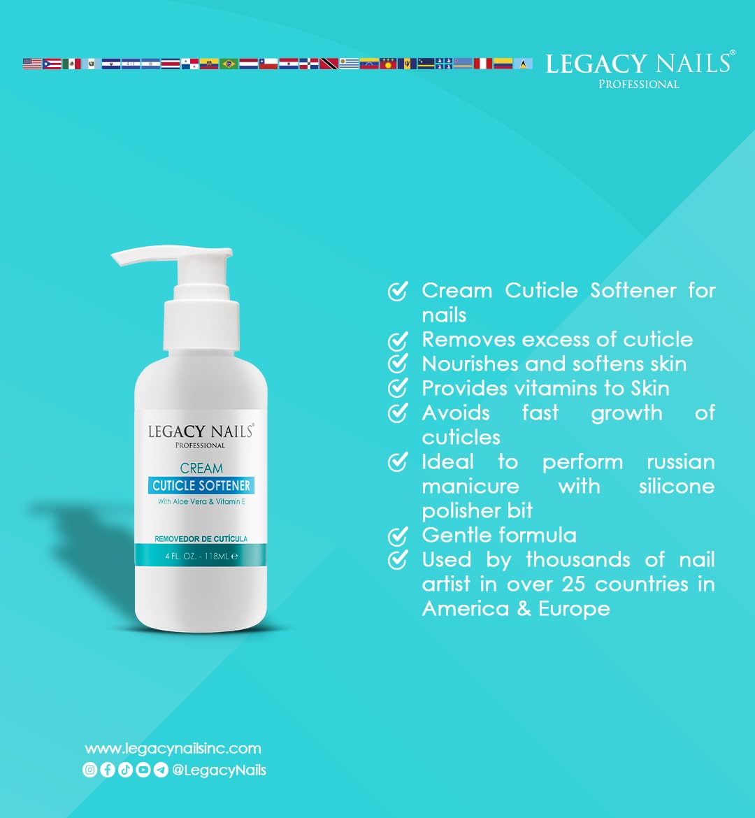 Legacy Nails cuticle softener pump bottle packaging
