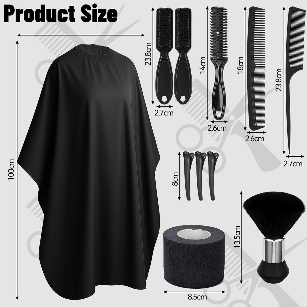 Obeoby hair cutting cape laid flat showing full coverage size