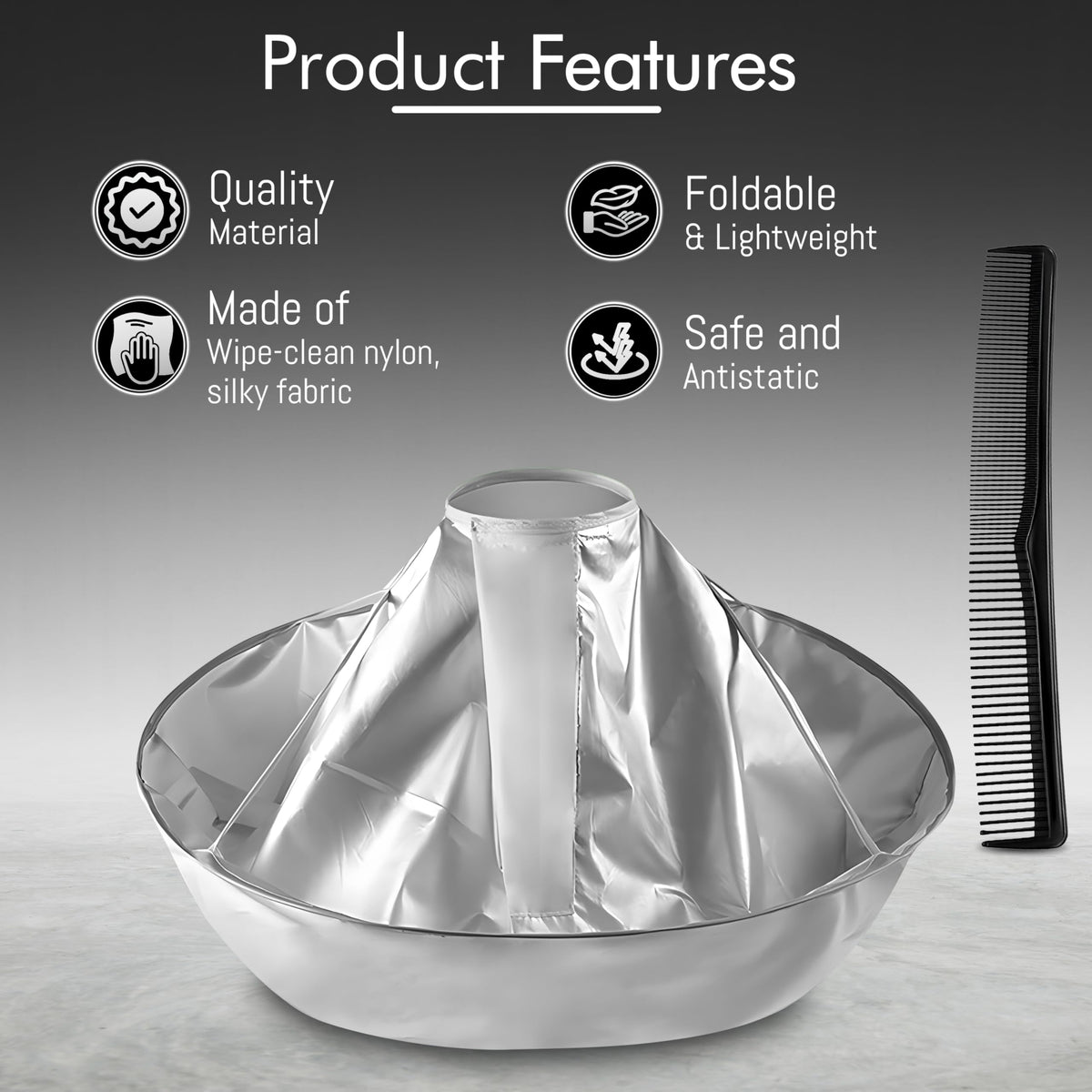 Wsevinn professional haircut cloak complete kit packaging