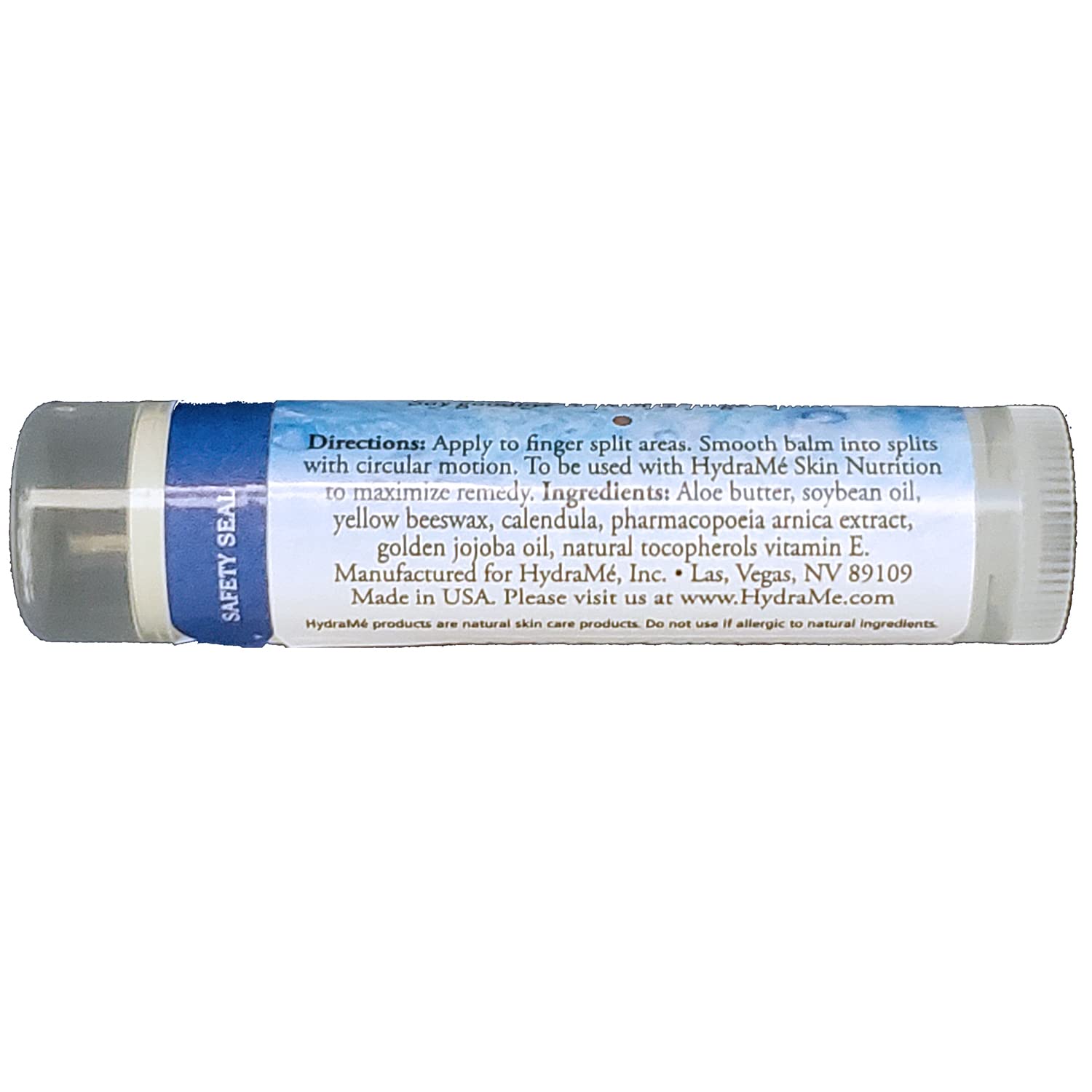Close up of HydraMe organic repair balm stick