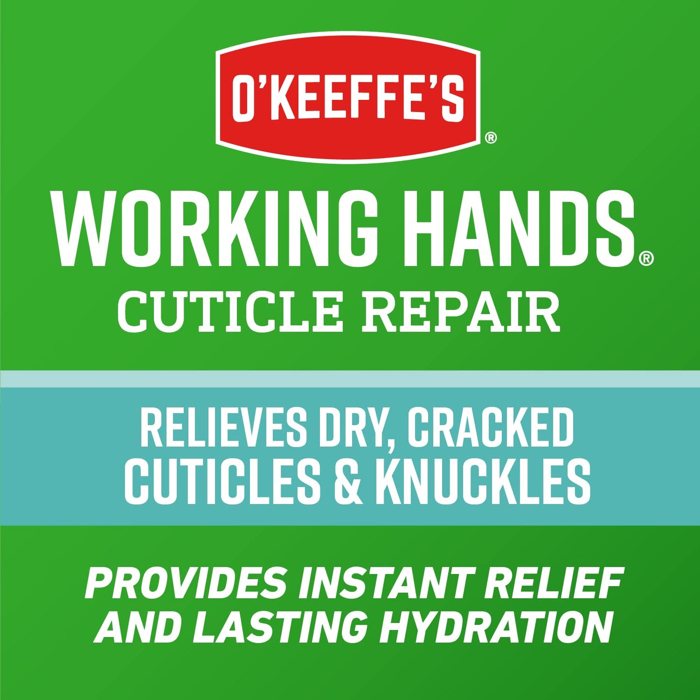 O'Keeffe's cuticle balm applied to dry fingertips