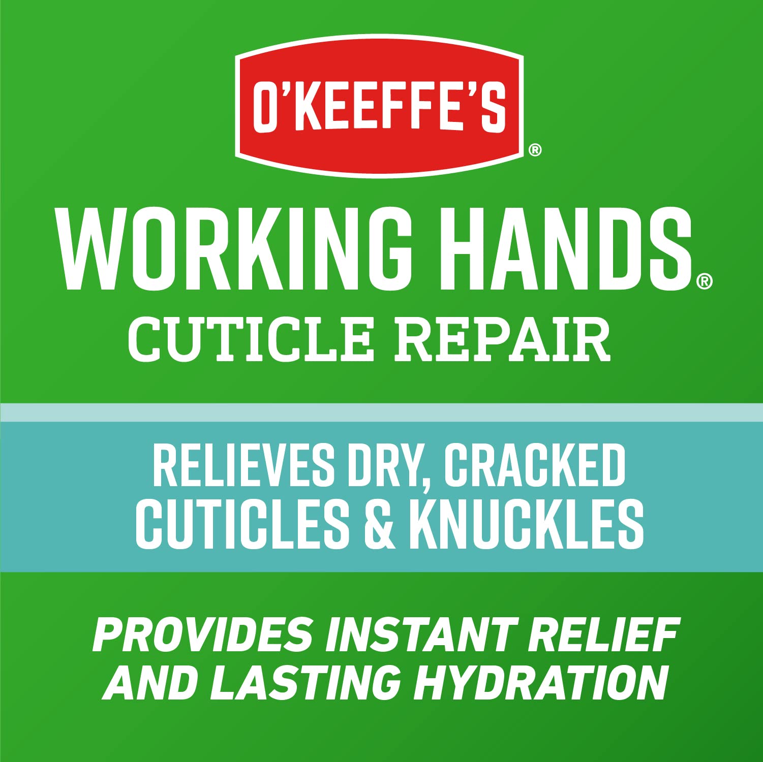 O'Keeffe's cuticle balm applied to dry fingertips