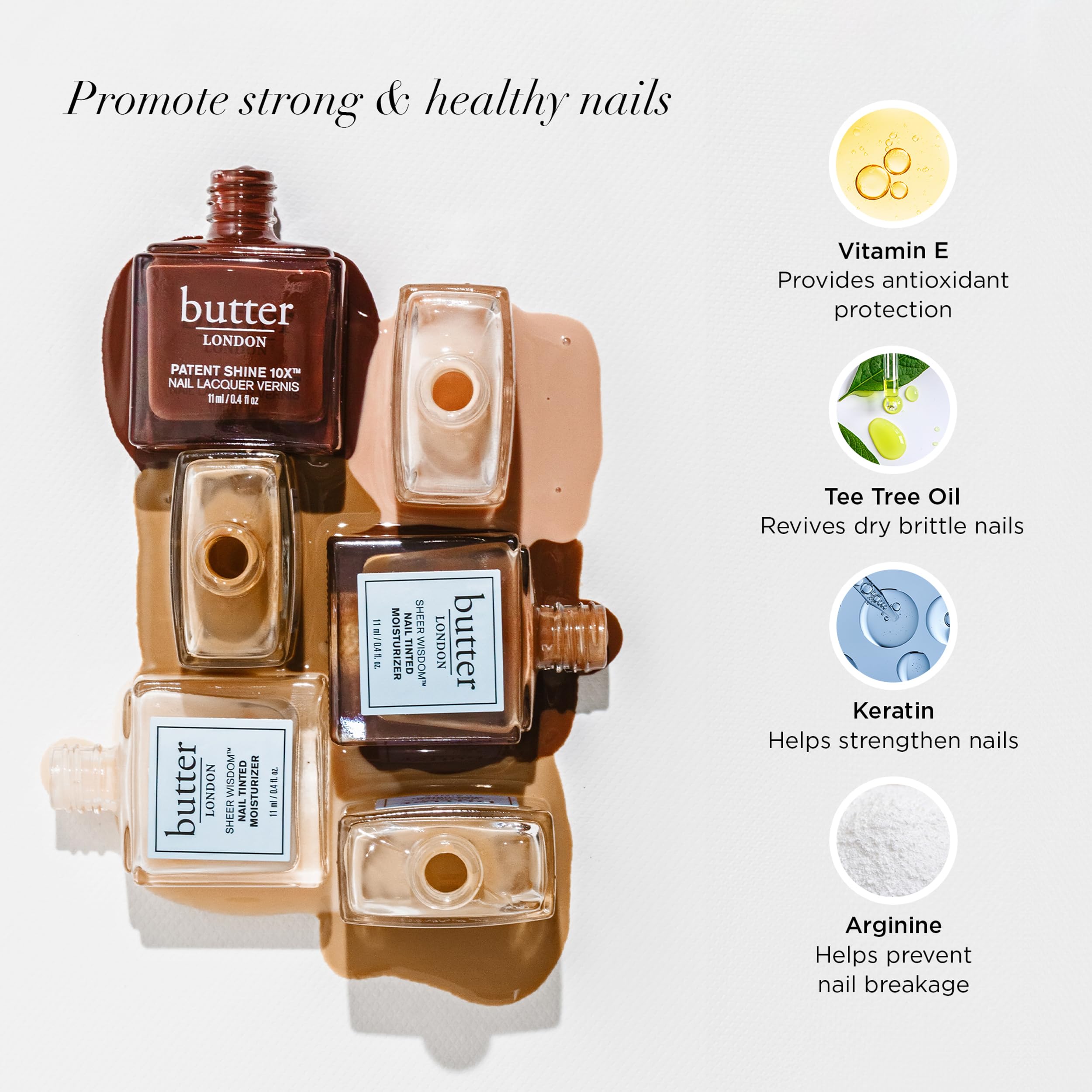 Butter London nail strengthener packaging and branding