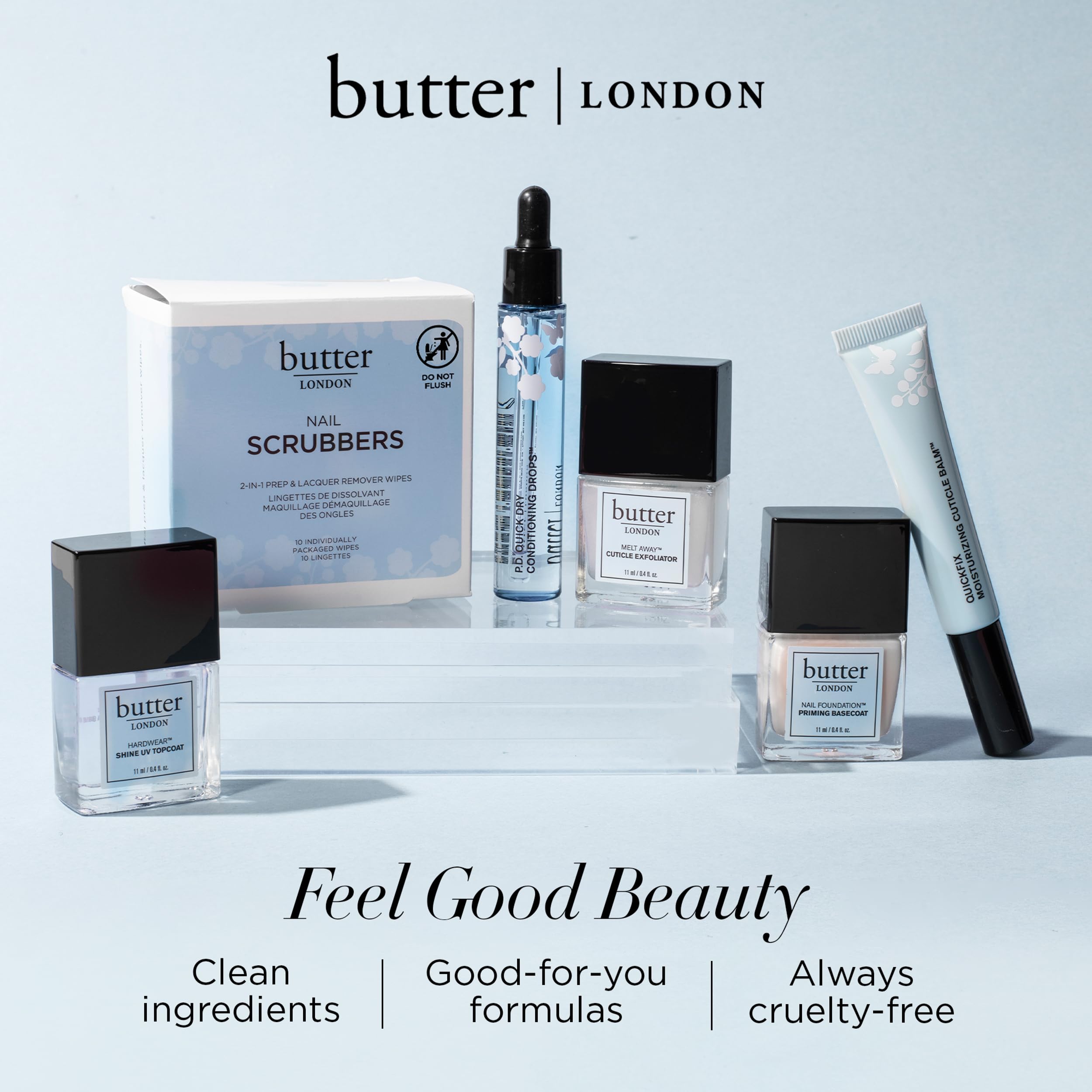 Manicured hands showing glossy finish of Sheer Wisdom moisturizer