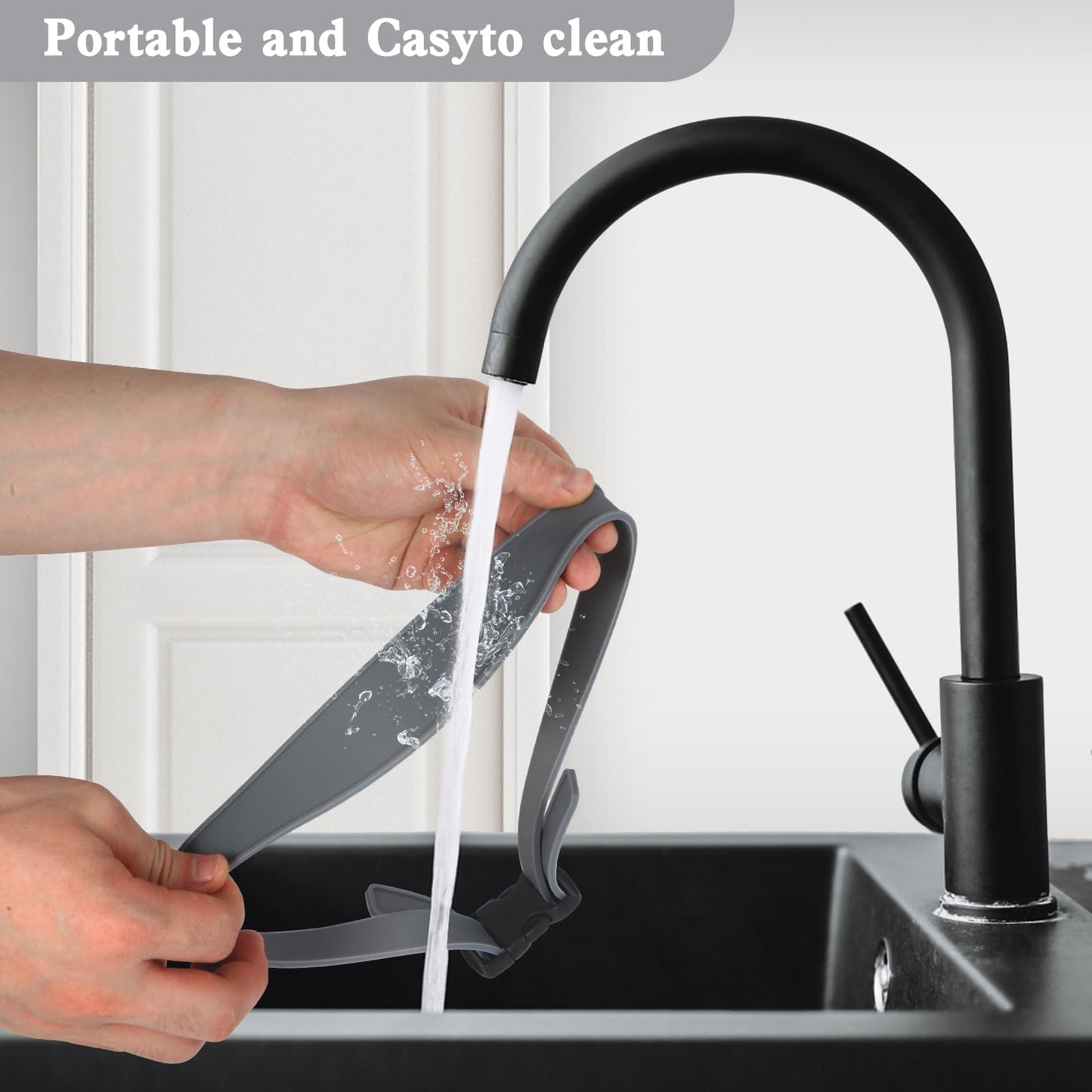 Side profile of the non slip silicone grooming stencil highlighting the precise fit for home styling.