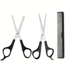 Hair cutting scissors set arranged for home grooming