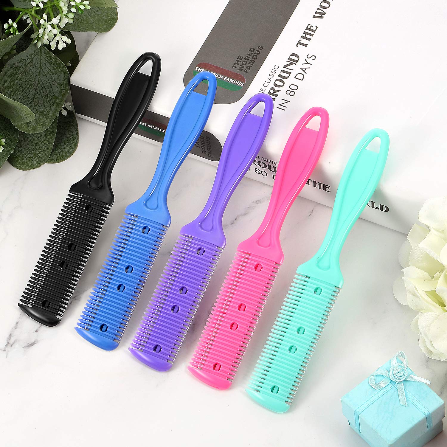 Ergonomic concave handle design of the hair cutter tool being held for precision control