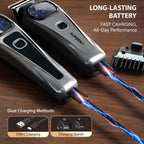 SUPRENT clipper showing blue titanium coated blades