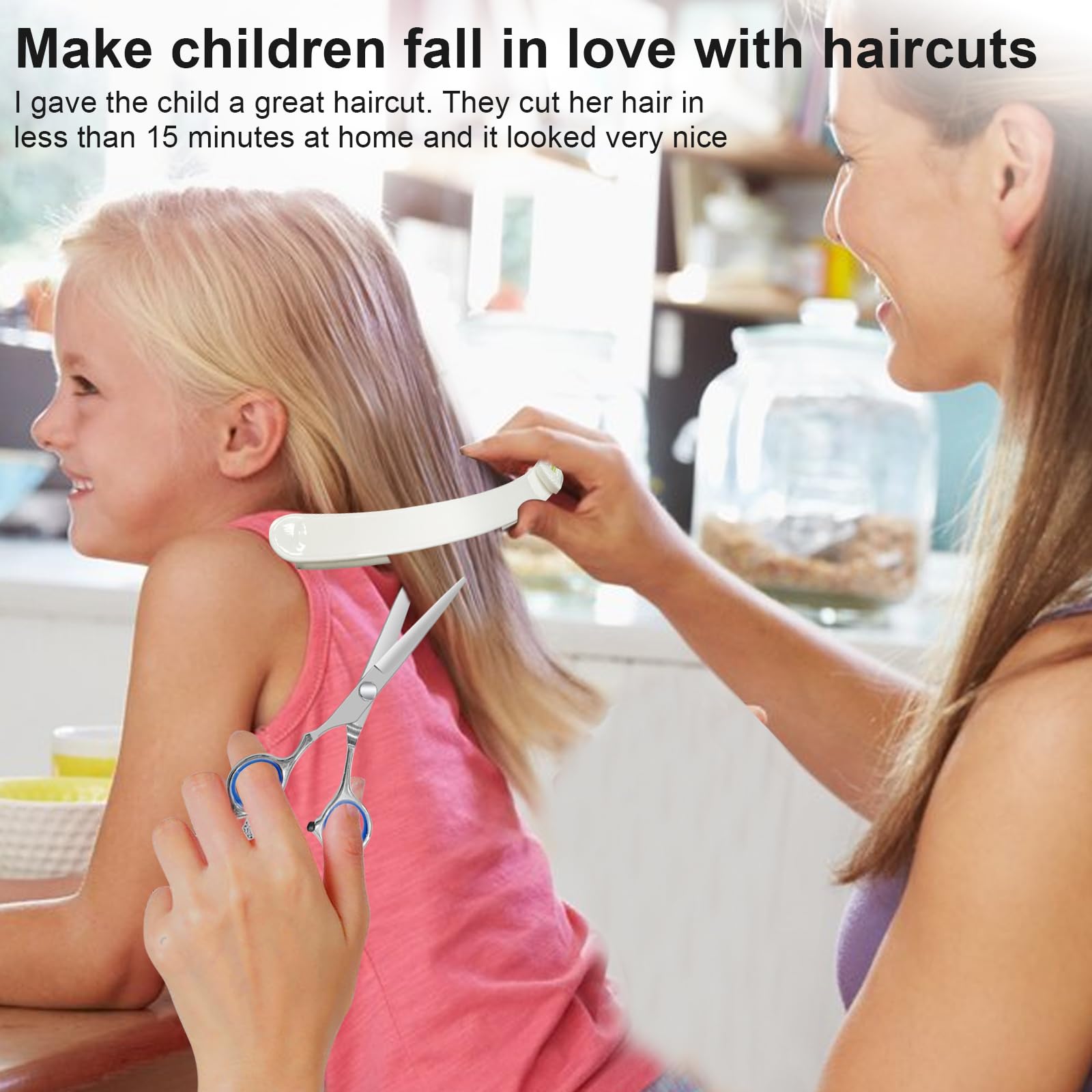 MAIPAY hair cutting guide set featuring the built-in rotating bubble level for precise bangs and layers.