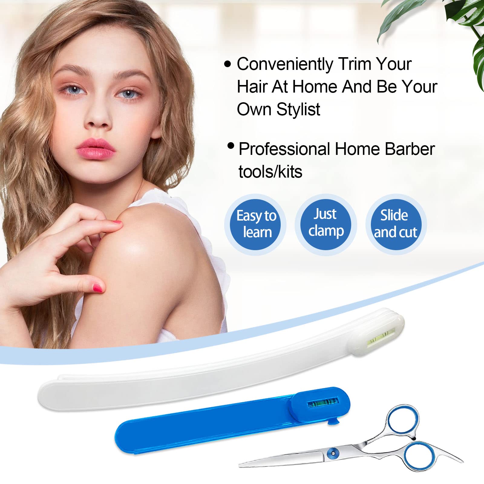 Large white MAIPAY level clip for managing thick long hair layers and split ends efficiently.