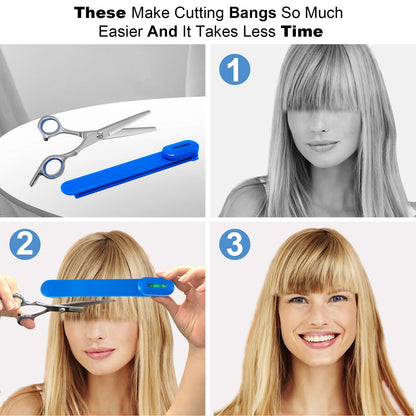 Ergonomic finger rest on the MAIPAY professional beauty shears for comfortable DIY haircutting.