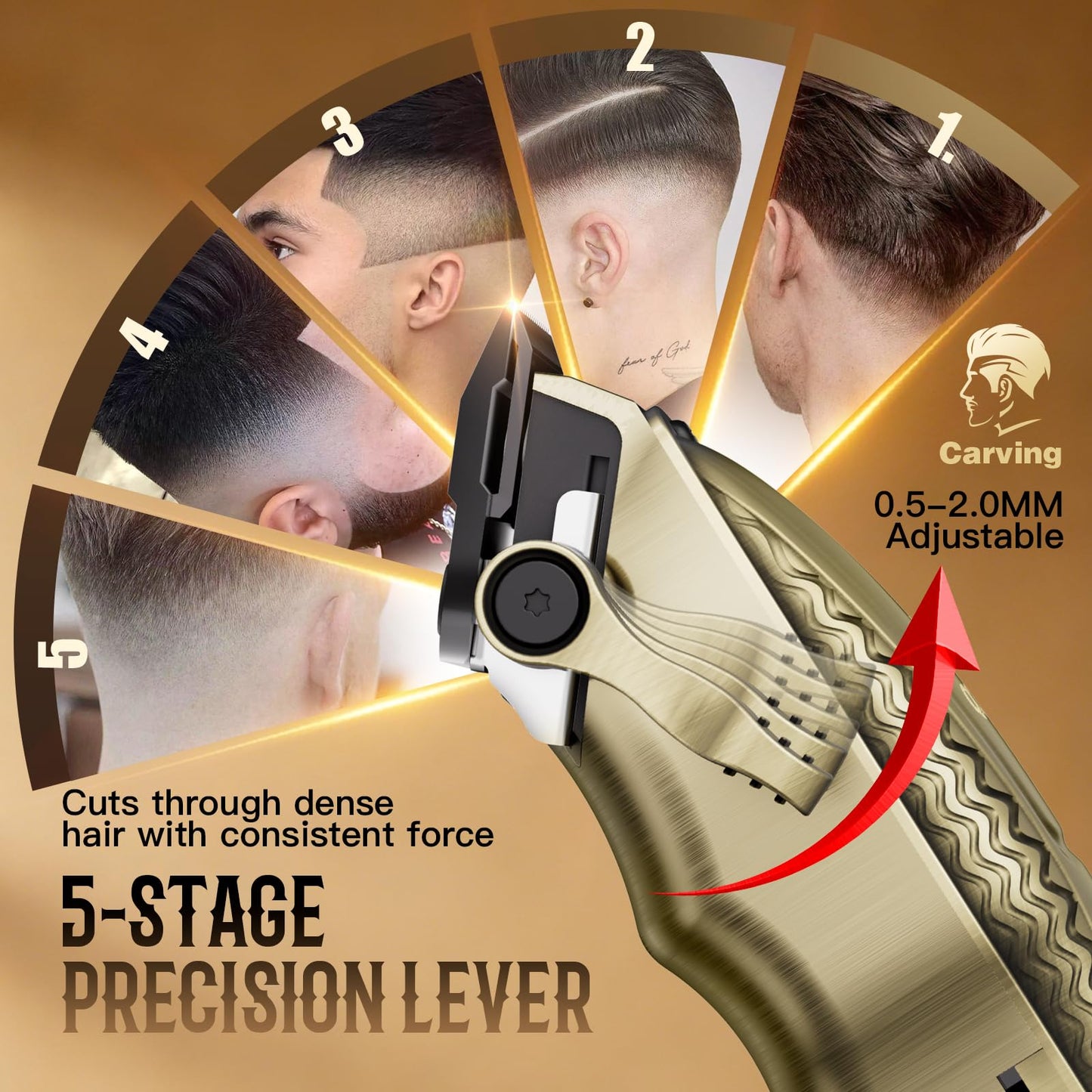 Professional barber clipper and detailing trimmer kit with premium packaging