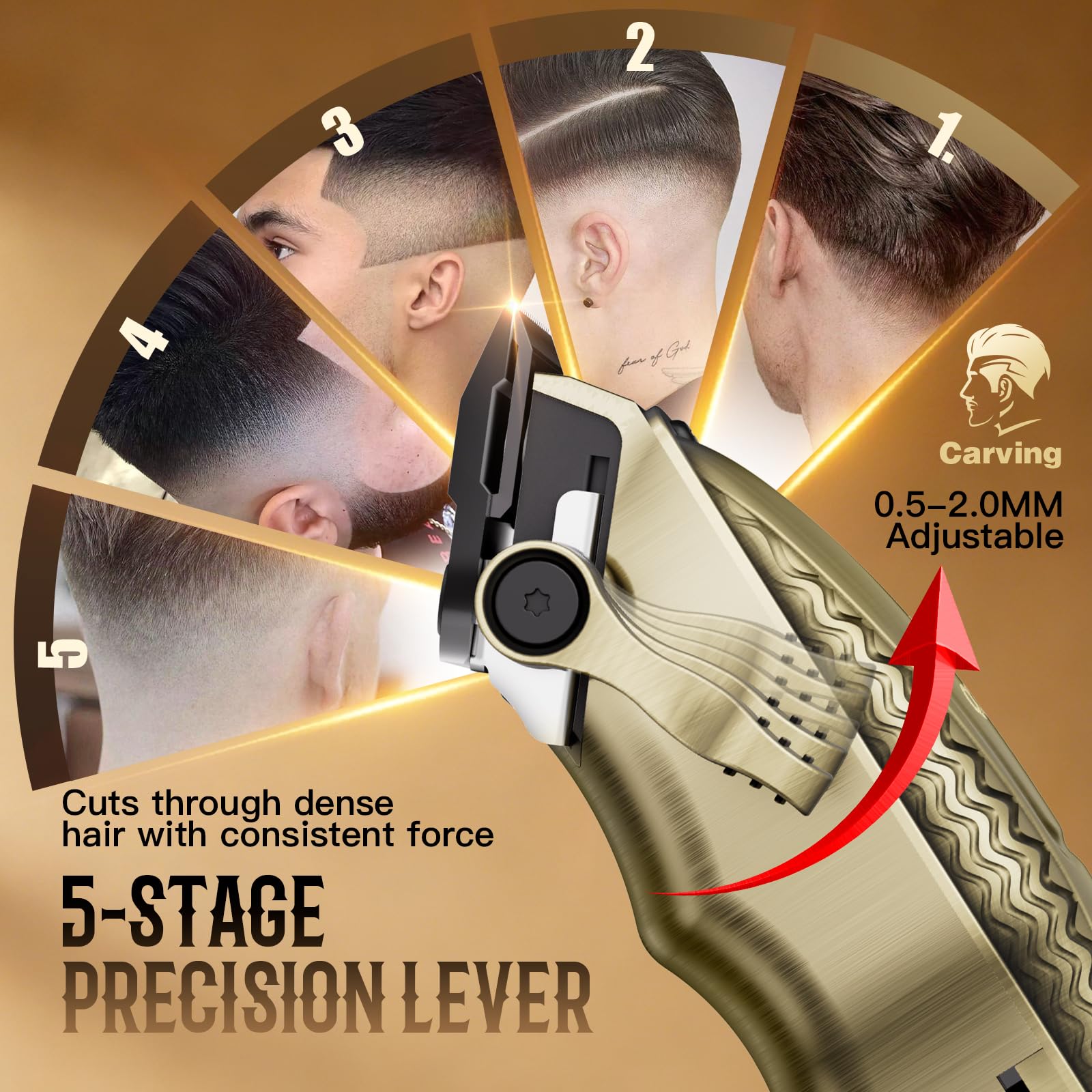 Professional barber clipper and detailing trimmer kit with premium packaging