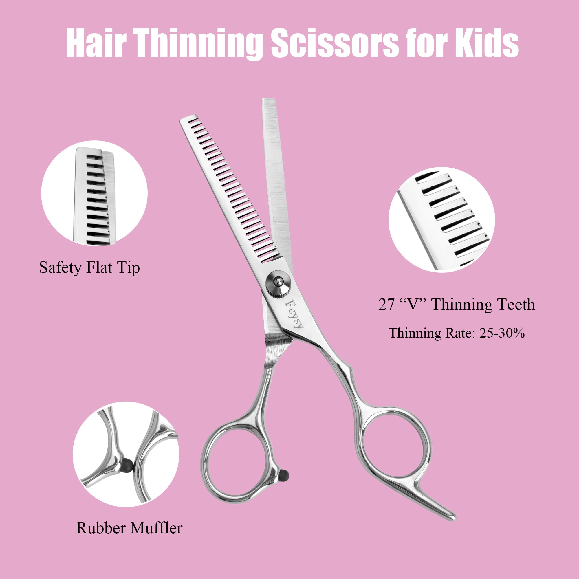 Complete eight piece Fcysy children haircut kit with razor comb and hairpins