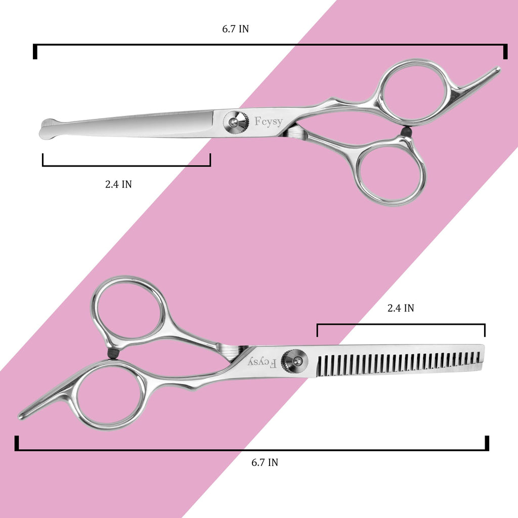 Fcysy eight piece hair cutting kit with leather case