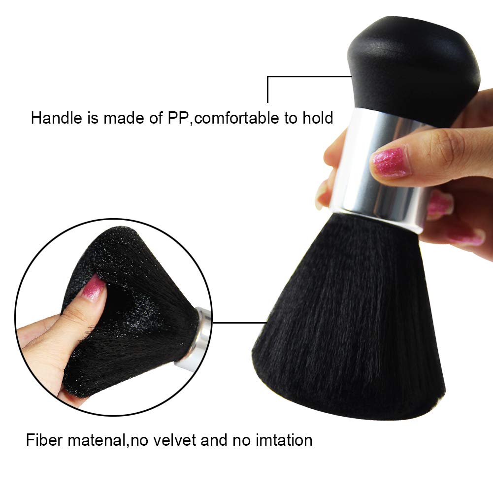 Soft fiber salon neck duster brush and two pieces hair comb accessories