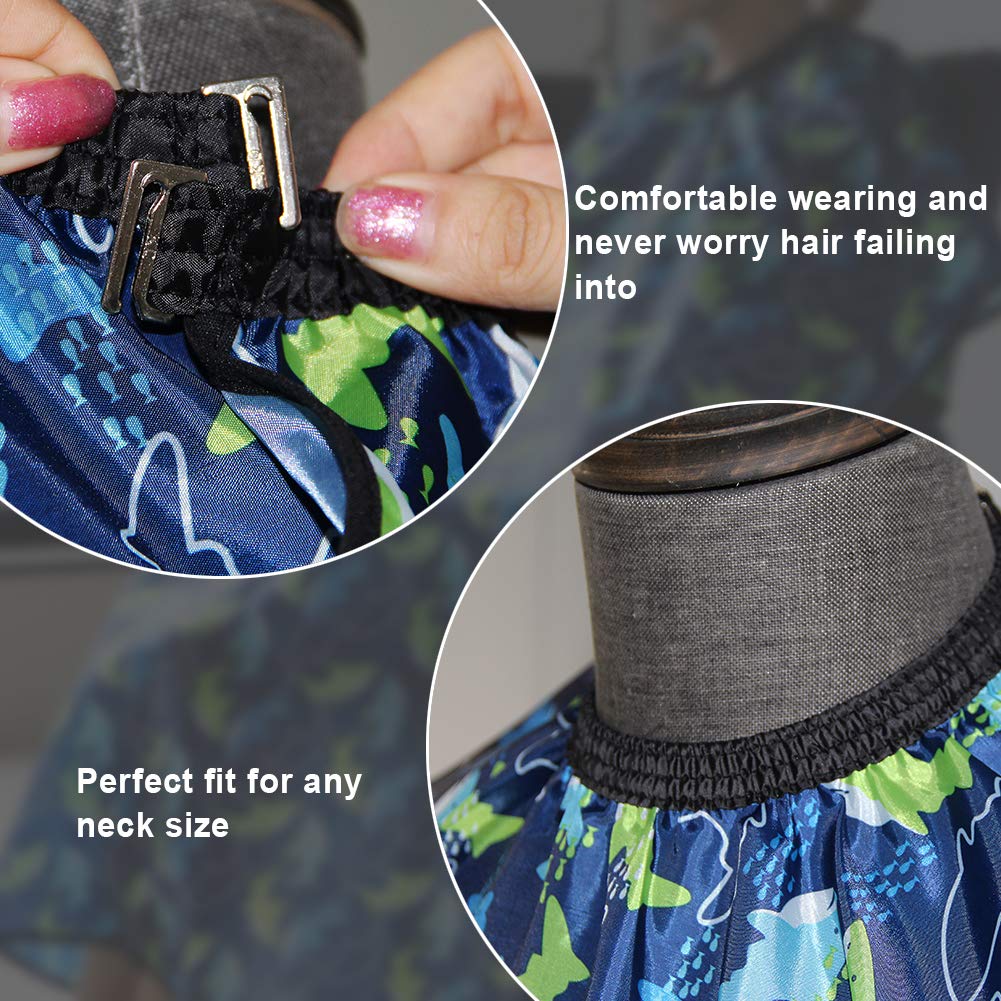 Waterproof and anti-static kids barber cape shielding clothes from hair clippings