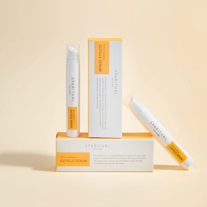 SpaRitual Cuticle Serum bottle with jojoba oil and shea butter