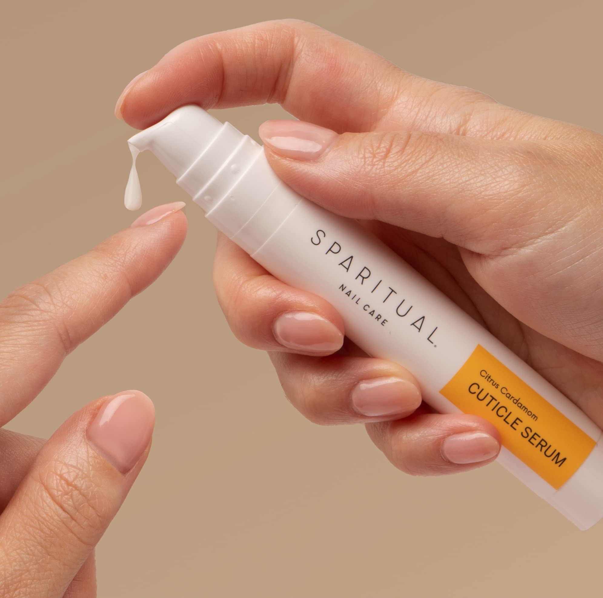 SpaRitual vegan cuticle repair serum application