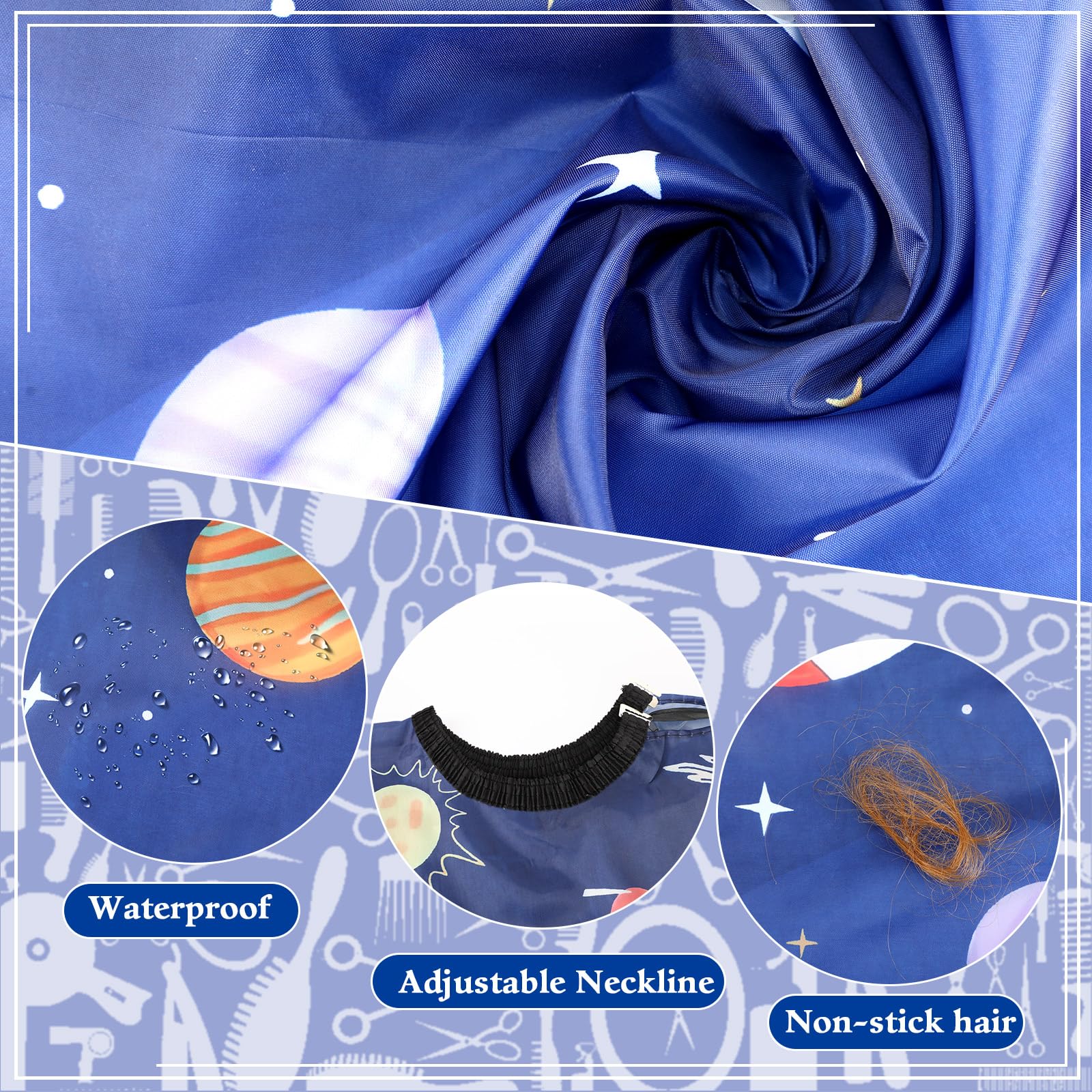 FEBSNOW waterproof cartoon barber cape draped to show full body coverage size