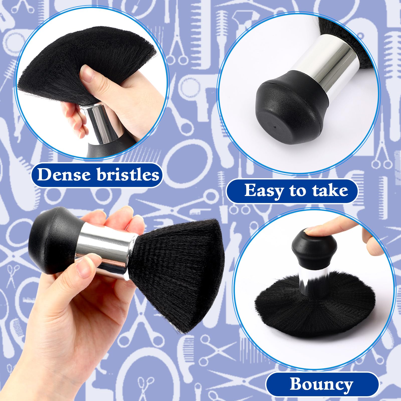 Soft nylon neck duster brush included in the FEBSNOW hairdressing kit