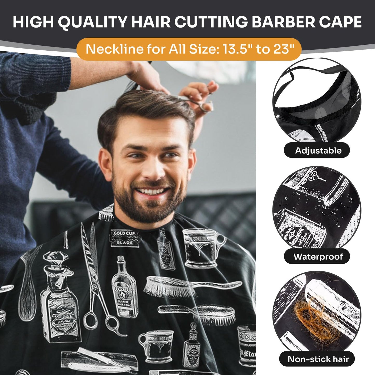 JZko soft nylon bristle neck duster brush and styling combs included in the premium barber accessories kit